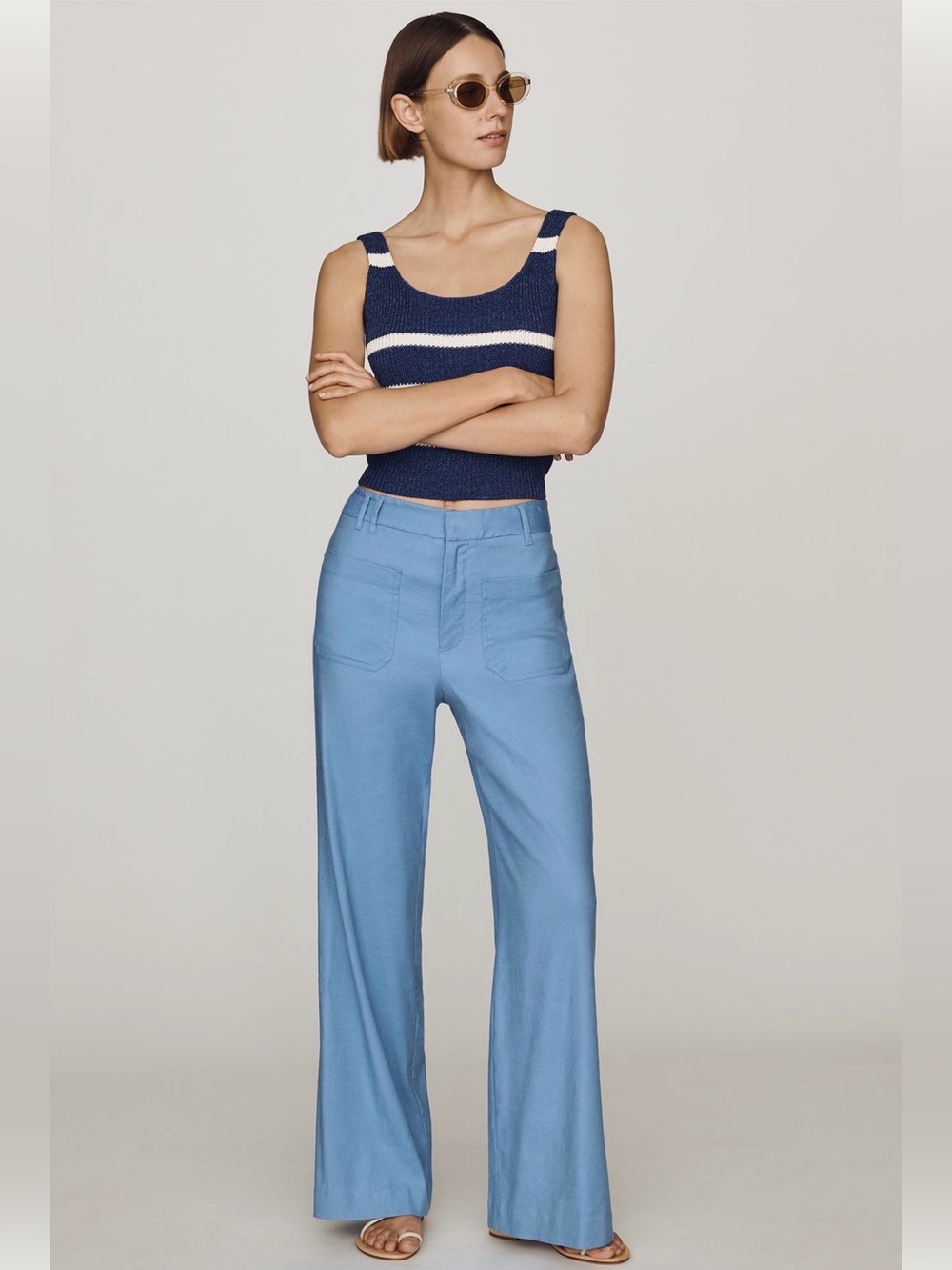NWT Maeve Jude Linen Stretch Trousers